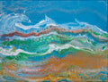 Dolphins - acrylic pour painting by Pauline Hynds Bari