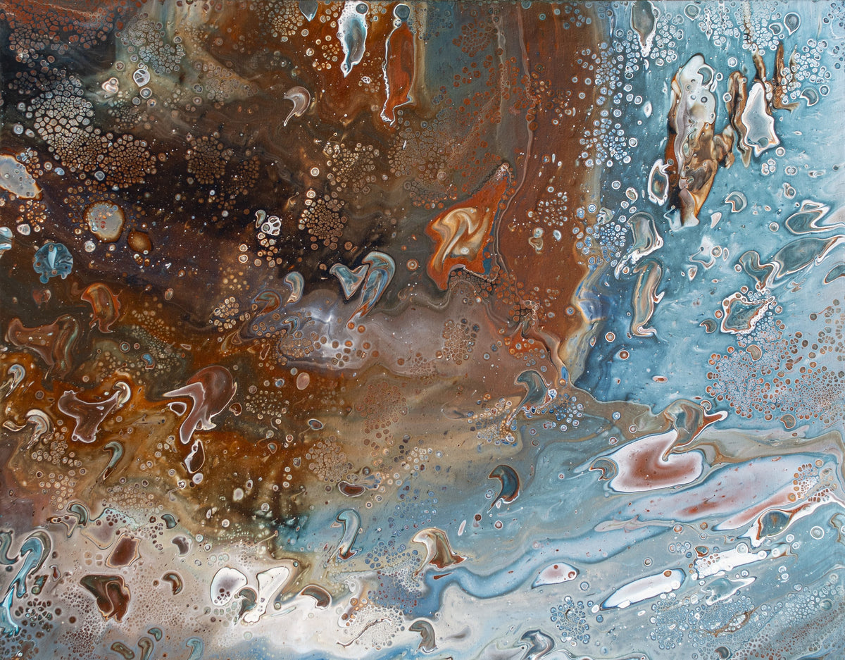 The Beauty of Nature - acrylic pour painting by Pauline Hynds Bari