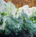 Waves on the Shore - acrylic pour painting by Pauline Hynds Bari
